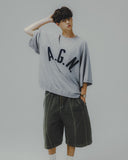 Applique Raglan Half Sweat Shirt