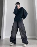 Tei Black String Cargo Denim