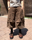 Roach cut cargo bermuda pants