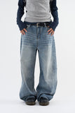 Vintage Washed Balloon Denim Pants