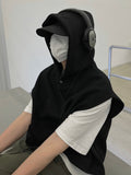 Sweat hooded vest