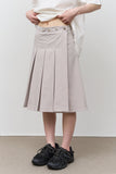 (W) Age Snap Pleats Skirt
