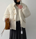 [90% Duck Down] Duffle Loose Fit Half Padding