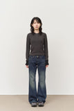 (W) Sober Low-rise Bootscut Denim