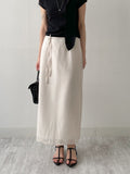 Organza chiffon layered long skirt