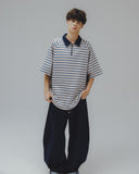 Panelled Barrel Denim Pants - Indigo