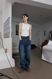 loose fit deep denim