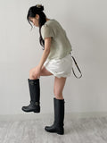 Merry Two-Buckle Long Rain Boots