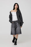 Ecru washed shorts