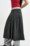 Fab Button Flare Long Skirt