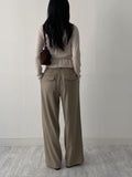 [wool30%/FW] Twill Wool High-Waist Slacks