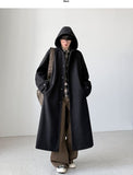 Evelyn Wool Hood Coat