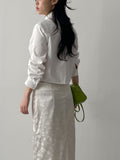 Ribbon Stripe Crop Shirt