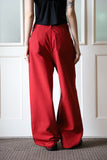 Oxford Red Cotton Pants