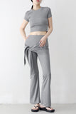 Ruble Slim T-shirt + Wrap Pants Set