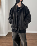 Older High Neck Hood Denim Jacket