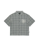 CHECK APPLIQUE HALF SHIRT