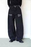 Check open pocket pants