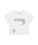 GOTHIC APPLIQUE CROP TEE