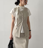 Momento Linen Long Vest