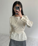[Winter ver.] Earth Wrap Loose Fit Blouse
