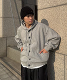 Rud double-button hooded zip-up