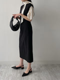Ray Balloon Tie Half Blouse