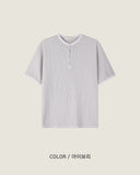 Jet Waffled Henely Top
