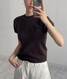 [50% wool] Mock neck raglan half knit