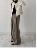 [Winter ver.] Flap One-Tuck Wide Slacks