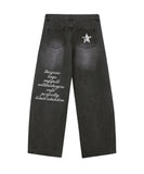 STAR H Wide Curved Jeans