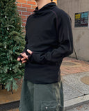 High Neck Waffle Warmer Hoodie