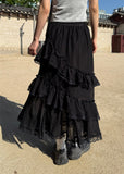 RIB FRILL LONG SK