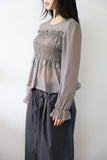 Bebe Frill See-Through Blouse