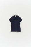 (W) Union Dot Collar Top