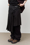 (W) Has Pleats Wrap Skirt