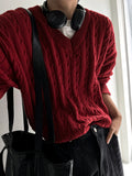 Cliff Cable V-neck Knit