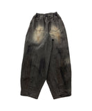 Dirty Washing Damage Balloon Denim
