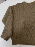 [wool60%] Pretzel Cable Wool Overfit Knit