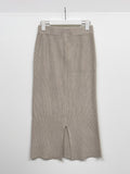 Sketch Ribbed Knit Long Skirt