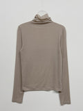 Tencel Cutting See-Through Neck Polar T-shirt