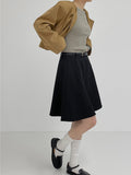 Ribbed Bamboo Boat Neck Knit T-shirt