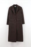 Stay line brushed long coat