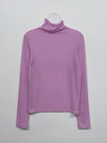 Tencel Cutting See-Through Neck Polar T-shirt