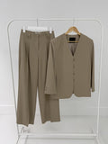Taize No-Collar Loose Fit Jacket