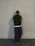 Grunge Leather Cargo Pants