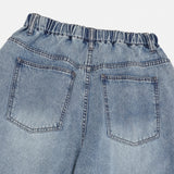 Cat Washed Balloon Banding Denim