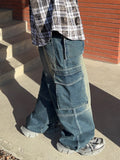 Two-Pocket Unbalance Cargo Denim