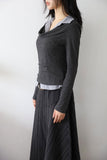 Seto Shirt Layered Shirring Tee