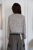 Leaf tassel tweed jacket